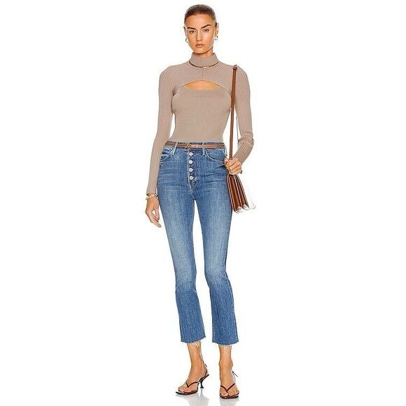 NWT Anthropologie MOTHER The Pixie Dazzler Ankle Fray In Beginners Luck Sz 25 - Picture 1 of 10